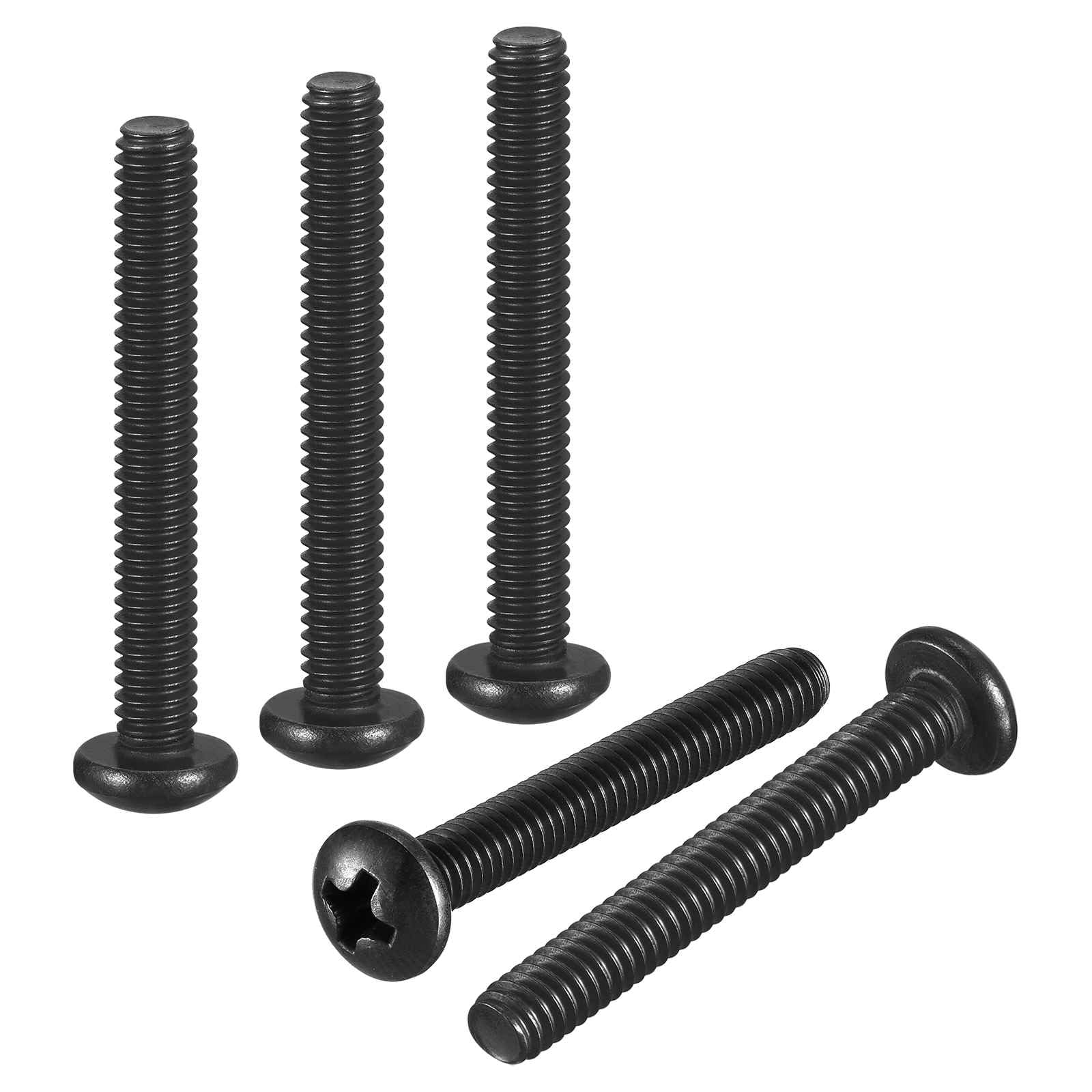 DTGN #8-32x1-1/4" Pan Head Machine Screws - 100pcs - Good for Machinery - 304 Stainless Steel Phillips Machine Screws Bolts - Black