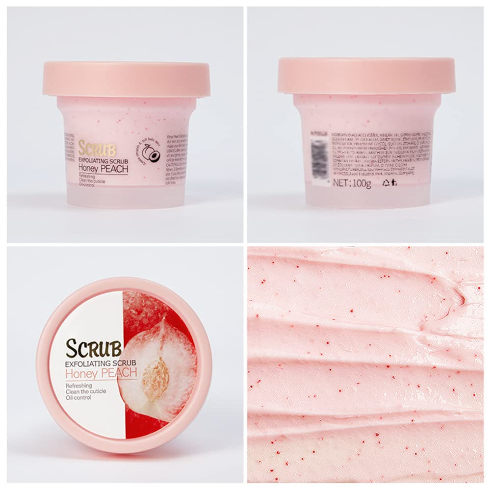 LICHENGTAI Pfirsich Körperpeeling – 100g Natürliches Bio Peeling Für Strahlende, Glatte Haut, Für Alle Hauttypen