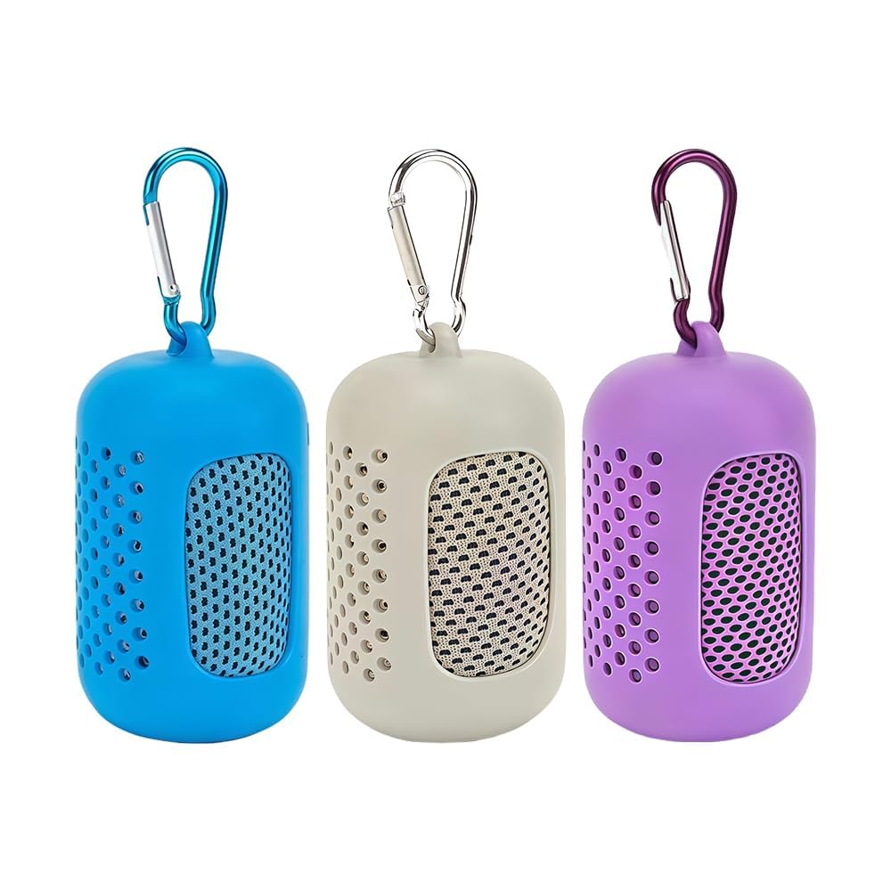 3 Stück Ręcznik Sportowy 30 X 90 Cm Z Etui Silikonowym Chłodzący Fitness Na Siłownię Treningowy Szybkoschnący Ręcznik Do Biegania