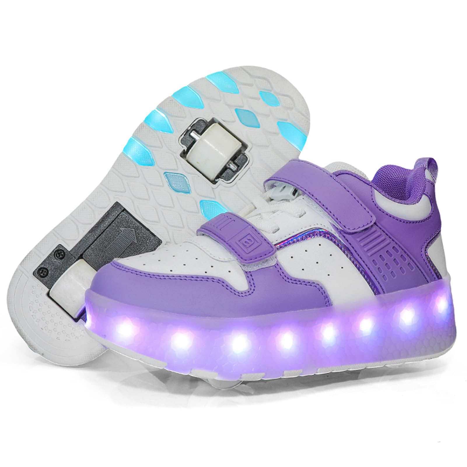 Chaussures à roulettes 2 Roues rechargeables avec LED 7 couleurs