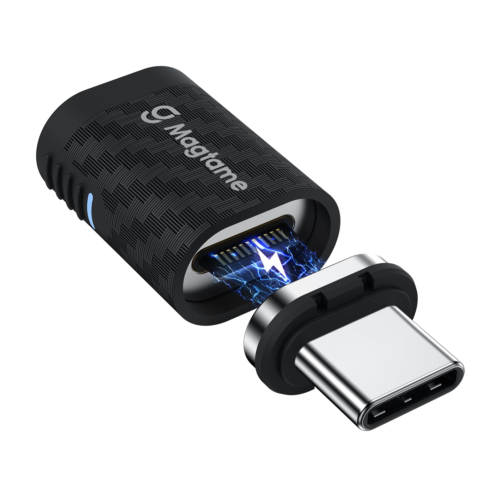 Magtame Plastic Fiber Magnetic USB C Adapter 24Pin 240W, Straight Type-C Extender mit staubfestem Design, 40Gbps Schnelles Laden & 4K Video, Schützen Sie Port für Laptop, USB3 / 4, i-Phone 17 16