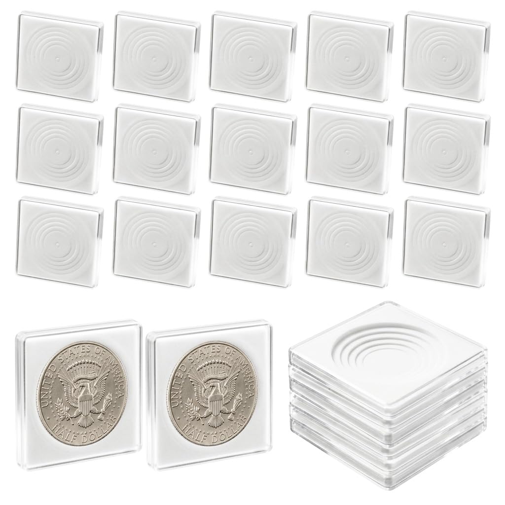 Climberty® 20 Pcs Adjustable Coin Holder Set Coin Collection Cases | With adjustable sponge inserts, fits coins from 20mm to 40mm, dustproof anti oxidation for coin collection display-image-43
