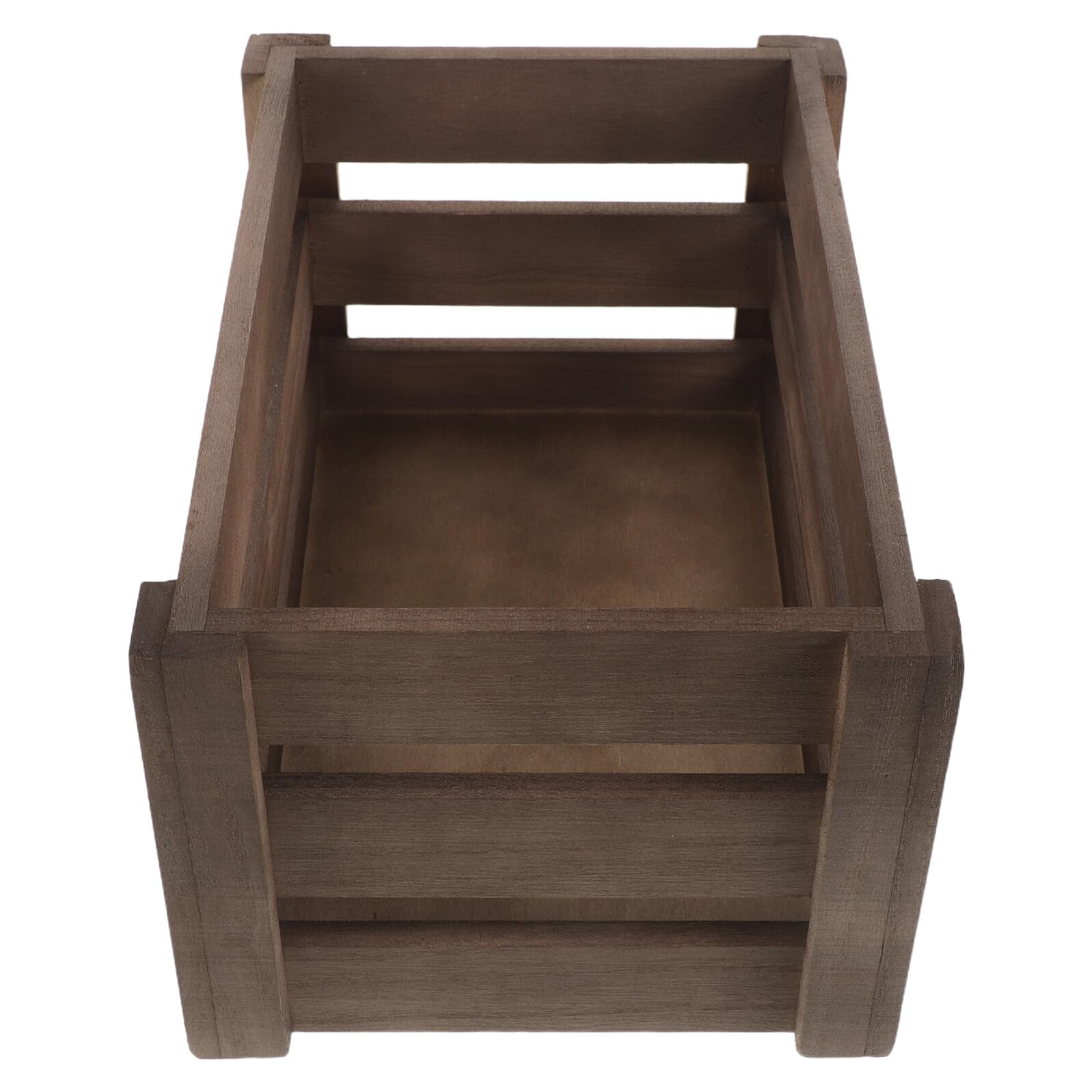 Scatola di Stoccaggio Rustica in Legno Rettangolare per Cucina e Display