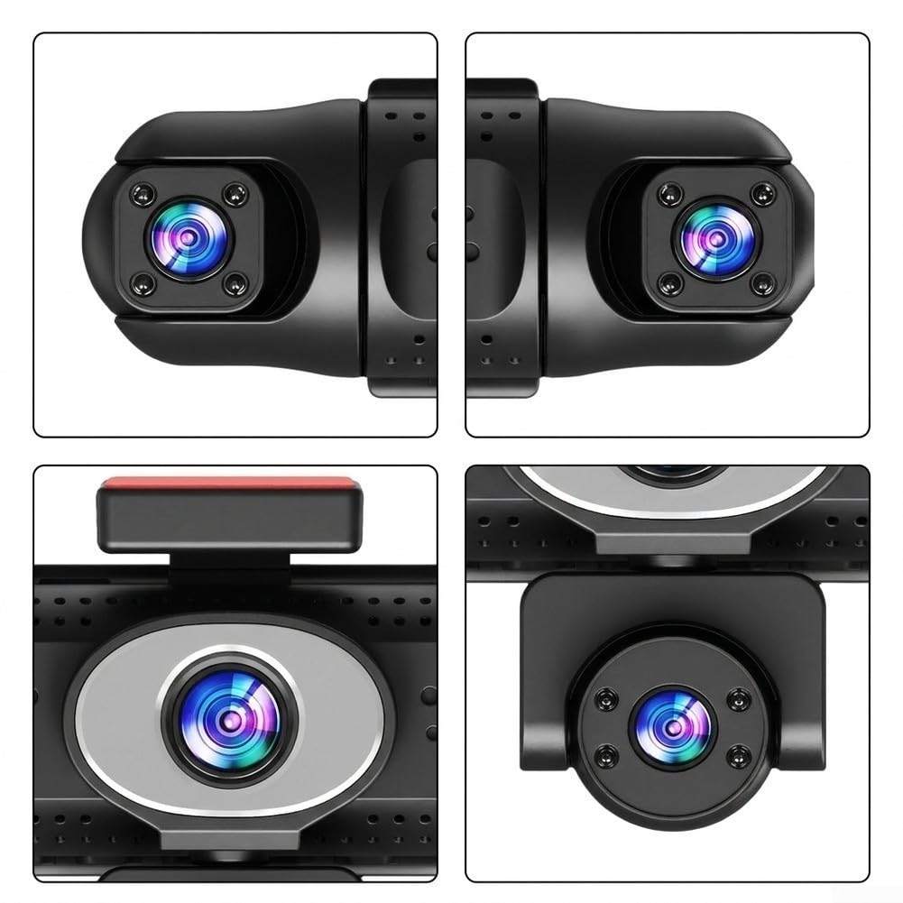Dashcam ABS Nera 5 Lenti con Frontale 4K