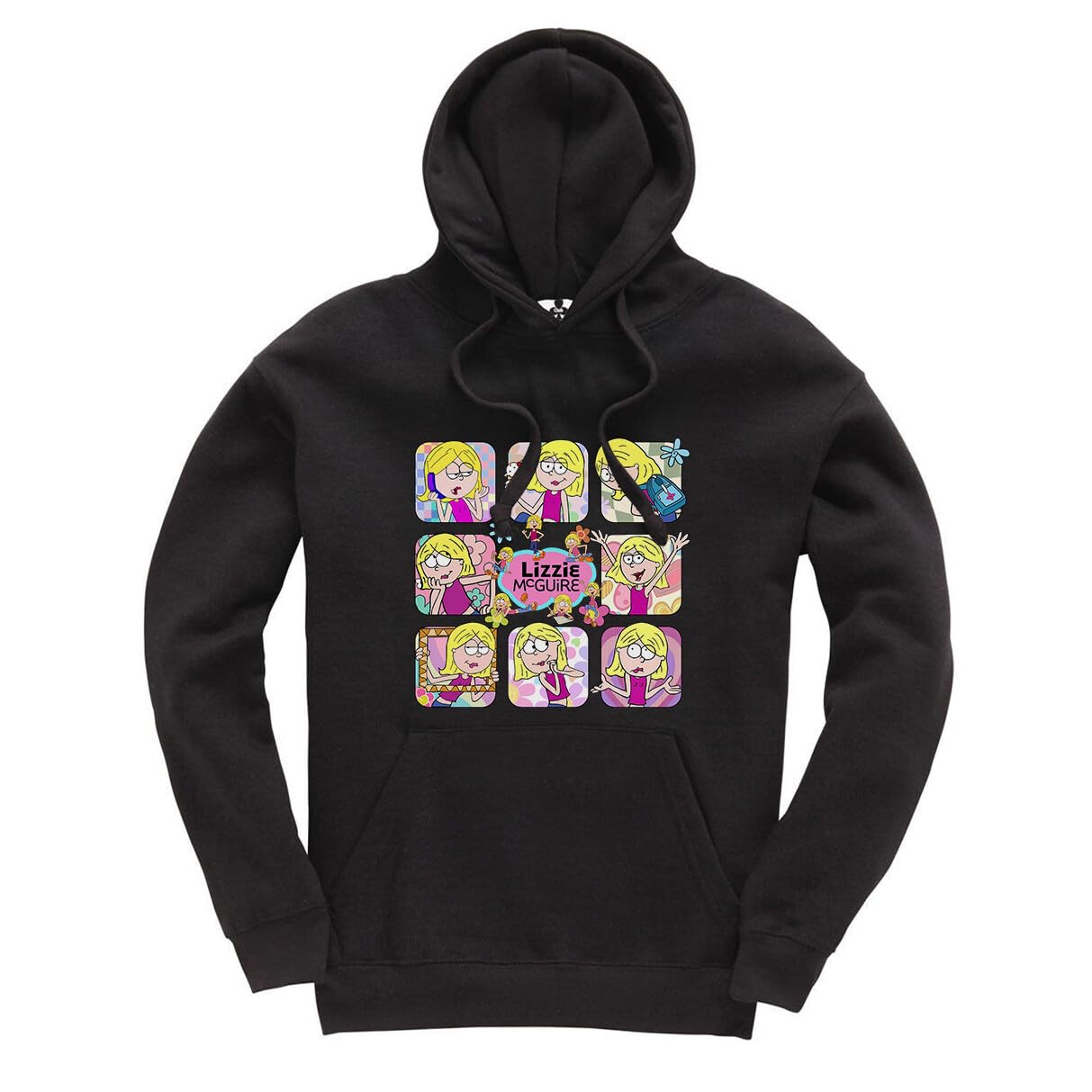 Taylor Brown Montage squares Lizzie McGuire Meme Viral Novelty Jumper Unisex Funny Adults Hoodie Jumper Black
