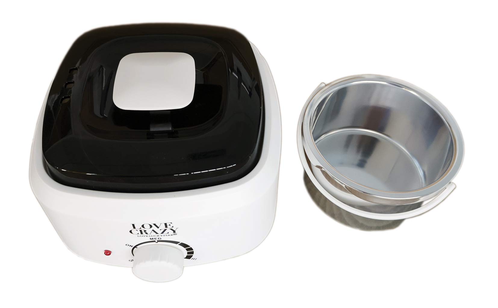 LOVECRAZY Elektrischer Wachswärmer für die professionelle Haarentfernung, Set zur Haarentfernung von Warmwachs 500 ml weiß