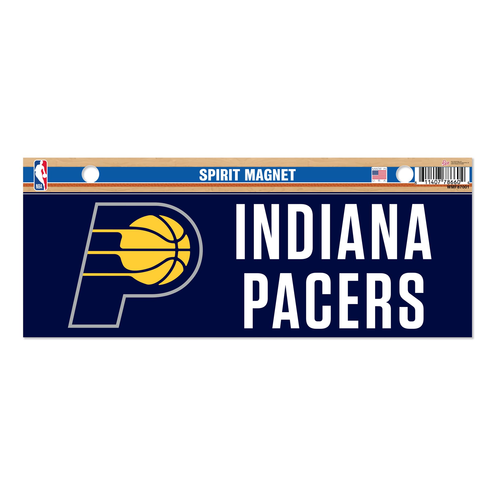 Rico Industries NBA Basketball Indiana Pacers 4 x 10 Team Spirit Magnet - Car, Home Décor - Refridgerator, Office, Kitchen