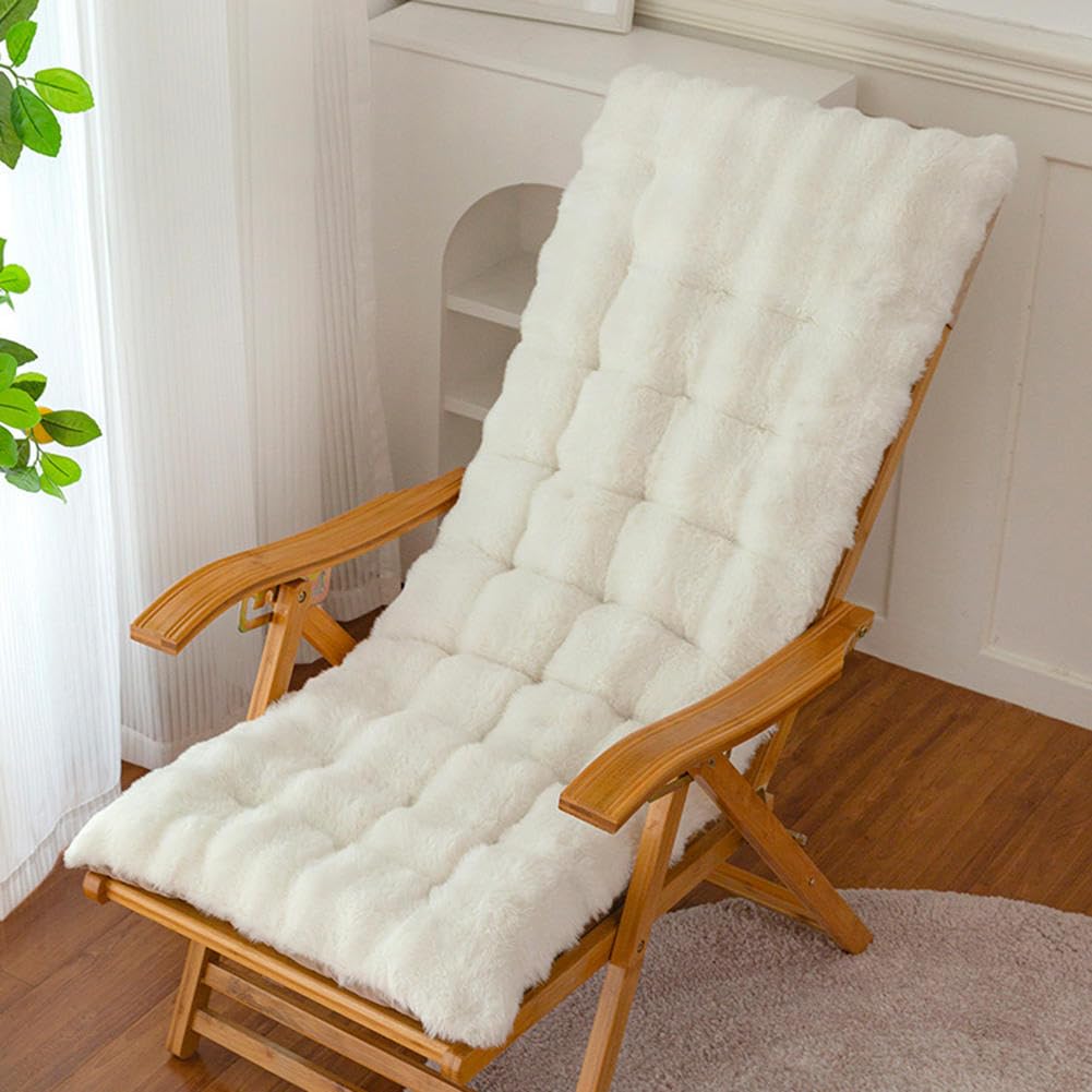 VINGAA Cojines para mecedoras,Cojines mecedoras para mecedoras de Madera para Interiores,Cojín Antideslizante para sillón,Cojín de Felpa para Mecedora con Corbatas,Cojín para Mecedora