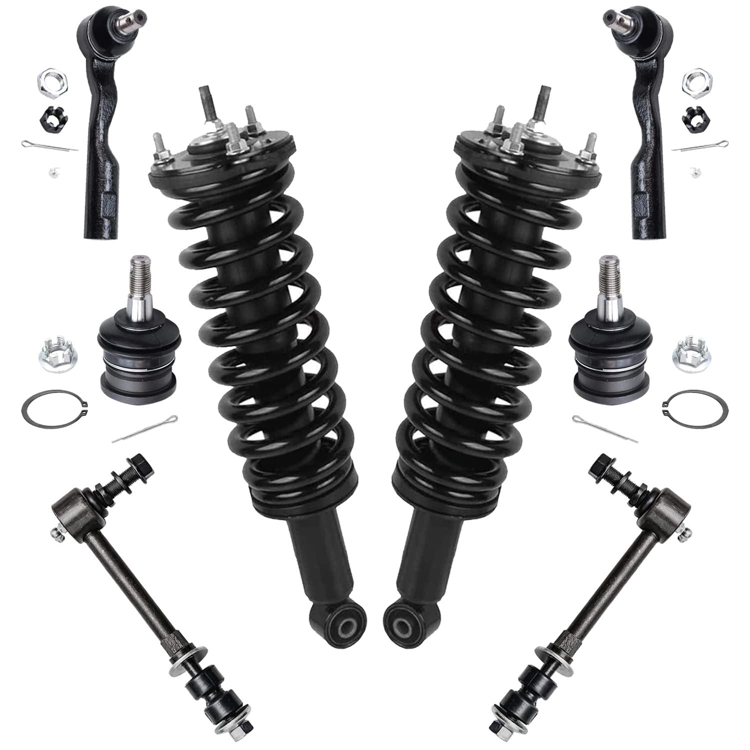 Detroit Axle - 8pc Front Struts Kit for Toyota 2003 2004 2005 2006 Tundra