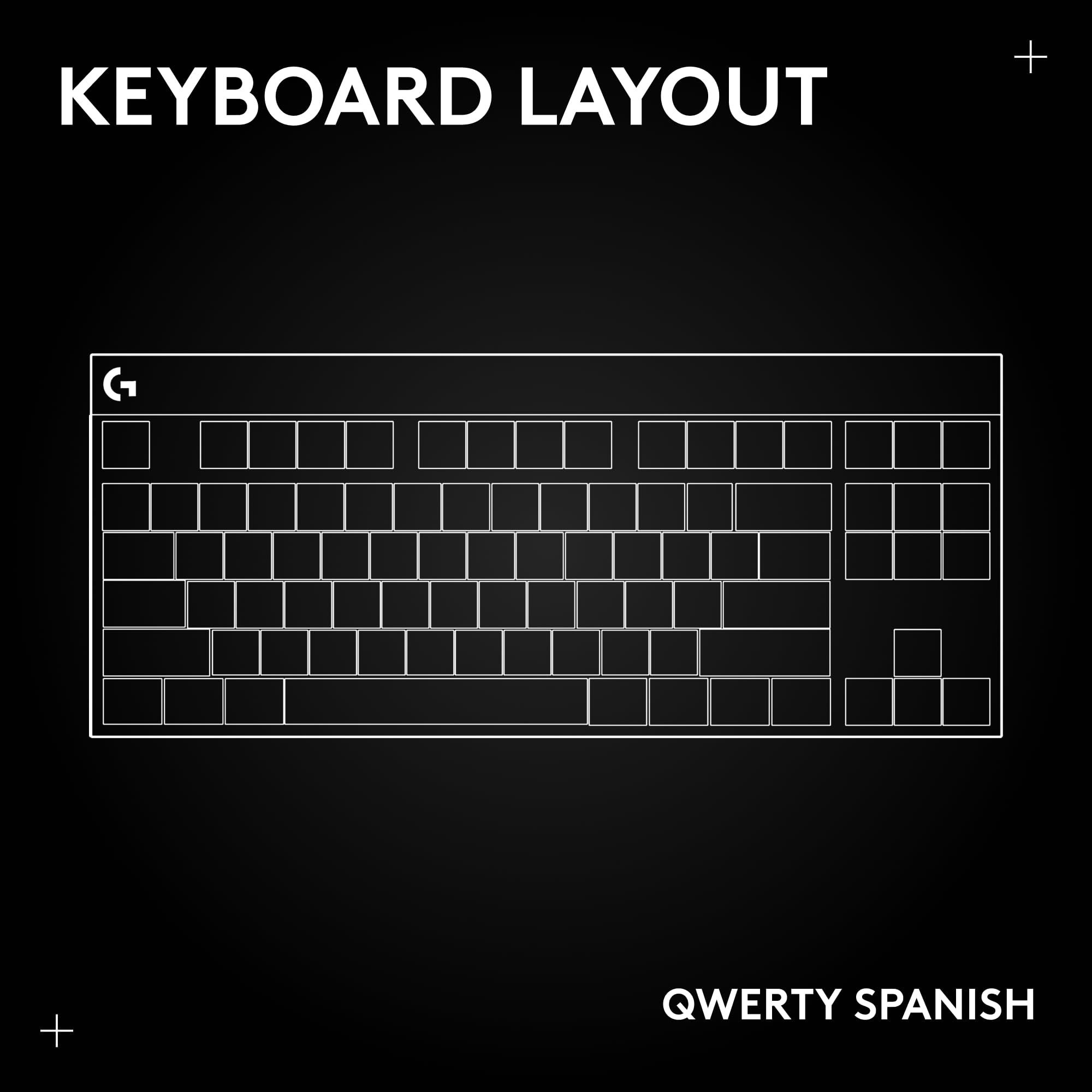 Logitech G Pro X TKL Lightspeed, Teclado inalámbrico para Gaming, ultraportable, sin sección numérica, RGB LIGHTSYNC, Teclas de PBT, interruptores táctiles (GX Brown), QWERTY Español, PC - Negro