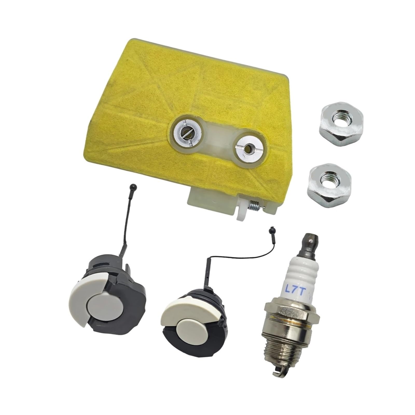 Kit bougie d'allumage et bouchon de mazout pour tronçonneuse pour stopper les fuites