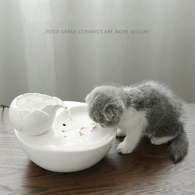 Fuente de Agua Cerámica para Gatos 1.3L Automática miniatura 5