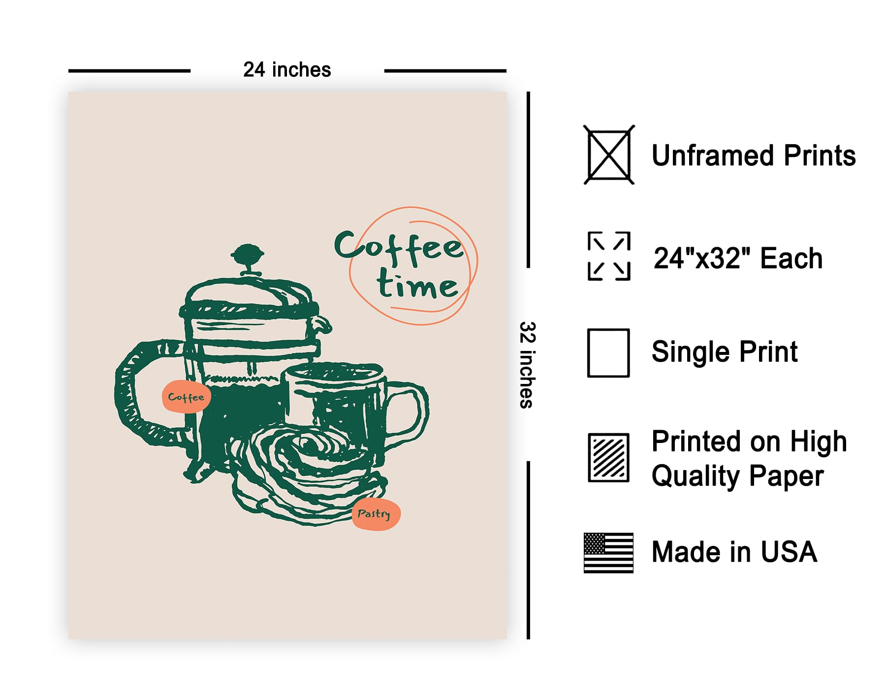 油彩画　coffee time 油彩画 coffee time Coffee Time - Decal Sticker - Multiple