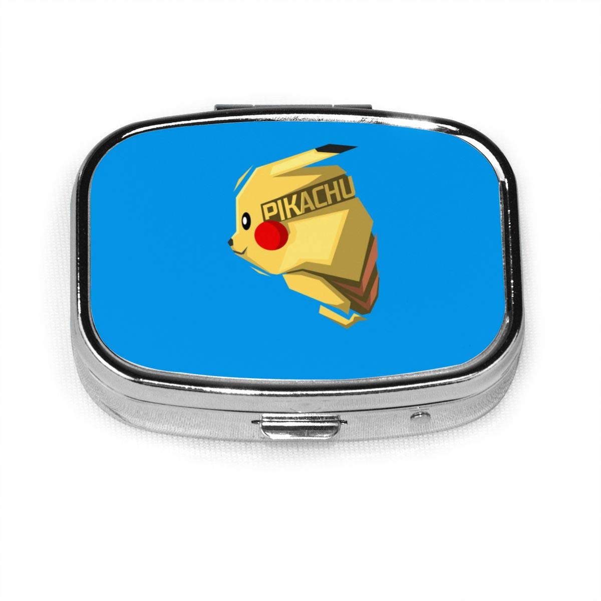 Pikachu Pill Box Organizer Travel Pill Case Pocket Airtight Supplement Holder Portable Vitamin 2 Compartment Medicine Container