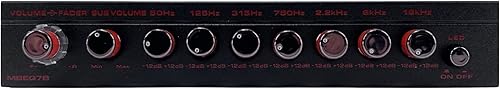 Miniatura 3 de MB Quart MBEQ7B - Ecualizador gráfico de audio para automóvil de 7 bandas, 9 voltios, 12 DIN, con entrada auxiliar frontal de 0.138 in, entrada