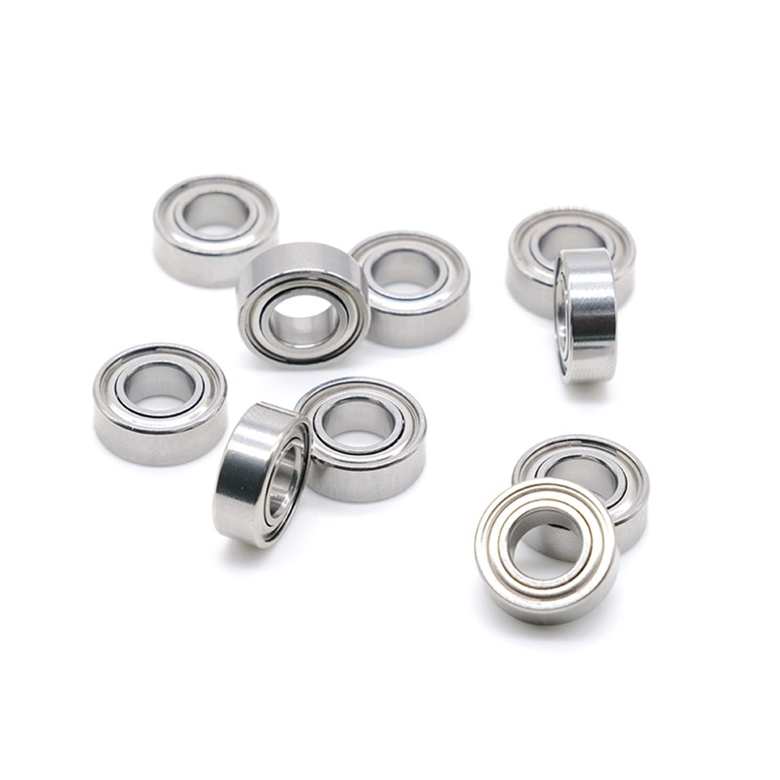 Rodamiento de bolas de acero inoxidable S687W4ZZ, 7 x 14 x 4 mm, ranura profunda, S687 687W4, 10 unidades