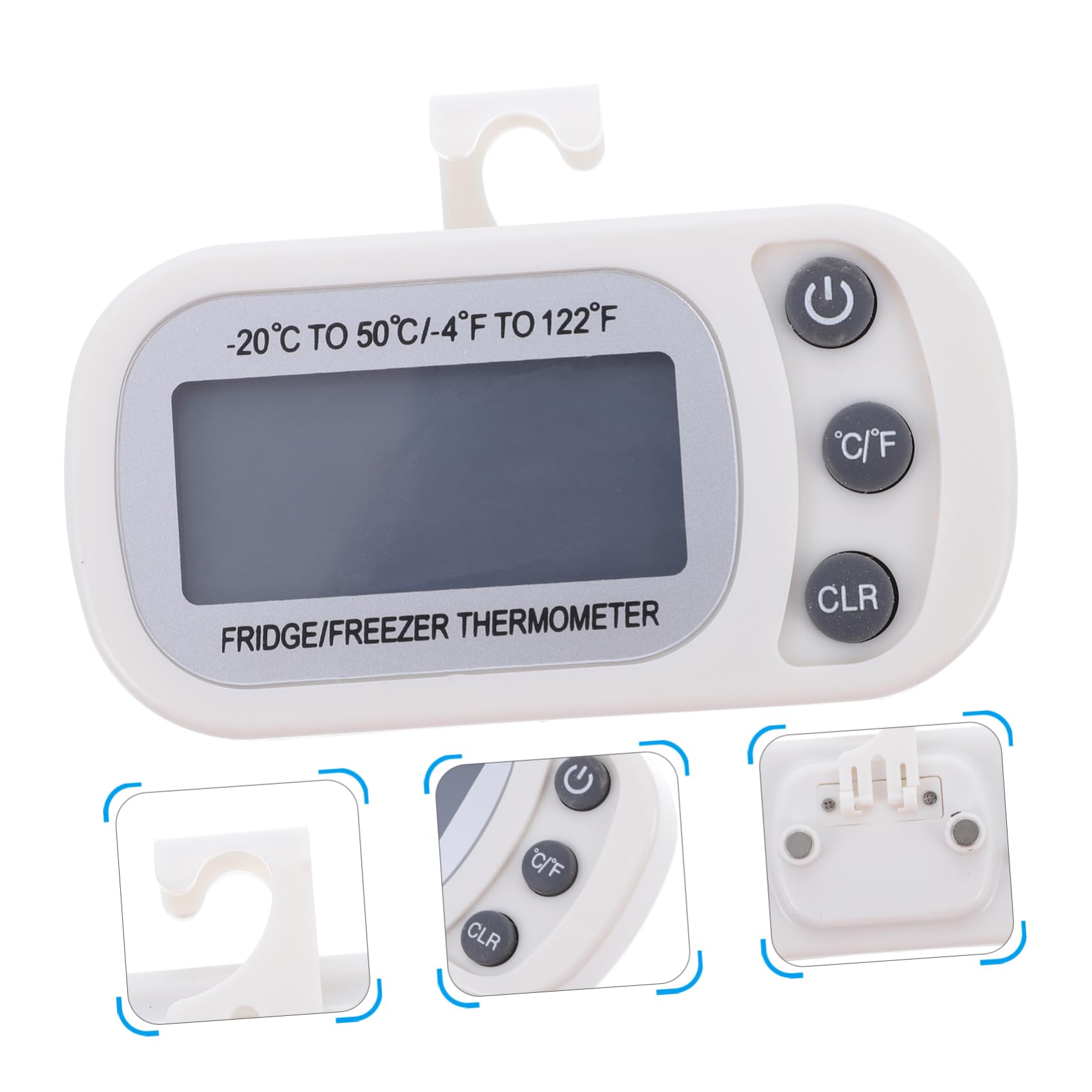 Alipis 6 Piezas Termómetro Para Refrigerador Congelador Inalámbrico Refrigerador Congelador Medidor De Temperatura Portátil Termómetro Para Digital Interior Abs