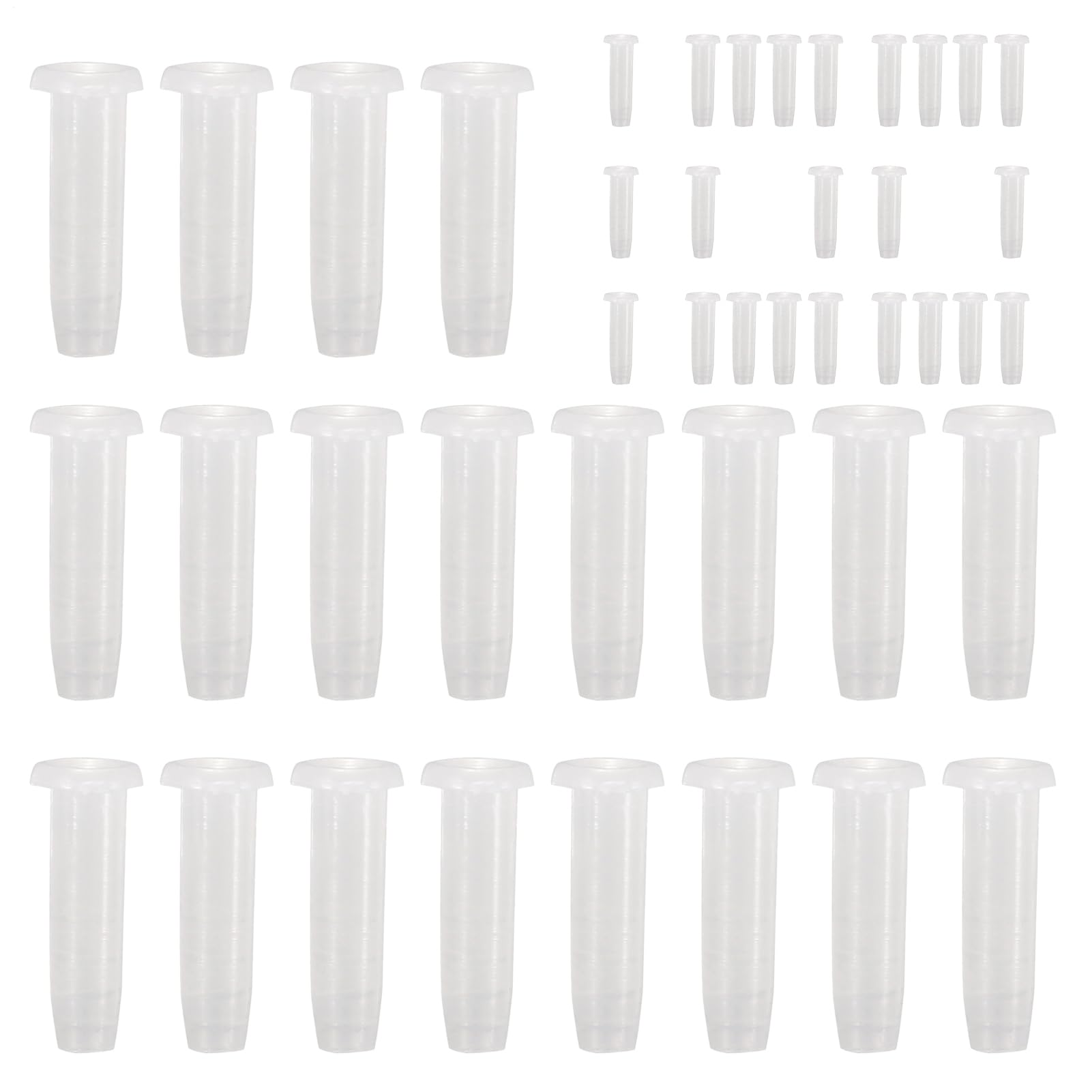 Occhielli da racchetta 100 pezzi bianco trasparenti con strumento nylon tenditore