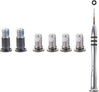 Replacement 6pcs/set Bottom case Screws + 1pcs 5 point Pentalobe Screwdriver for MacBook Pro Retina 13'' A1708 EMC 2978 EMC 3164 2016-2017, A2159 A2289 EMC 3456 EMC 3301, A2338 M1 EMC 3578 2020 (Grey)