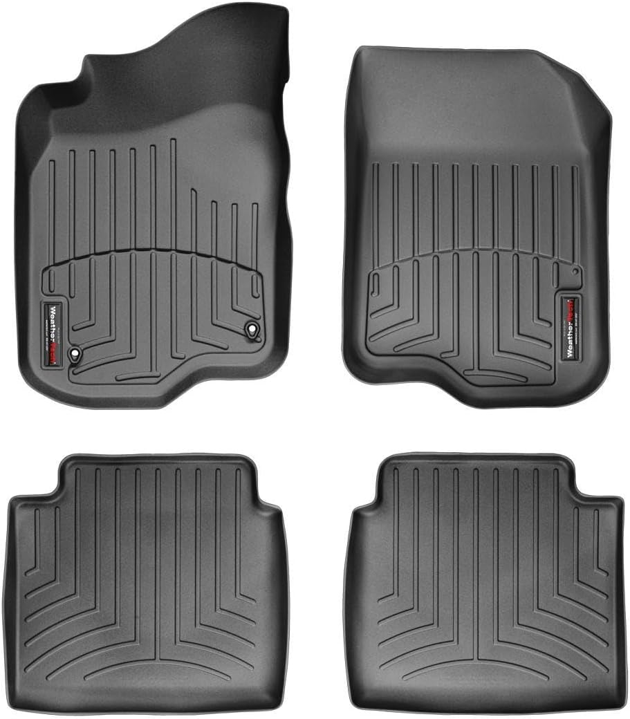 WeatherTech Custom Fit FloorLiners for Chevrolet Malibu, Malibu, Aura - 1st & 2nd Row (442261-441442), Black