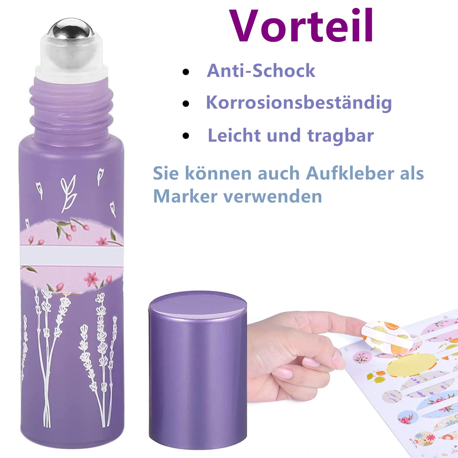 8 sztuk 10 ml butelki na olejki eteryczne z lejkiem, słomki, wyciskarka do koralików, przenośnych, do wielokrotnego napełniania, do olejków eterycznych, perfum, balsamów, masażu, olejków aromatycznych, w zestawie z naklejką
