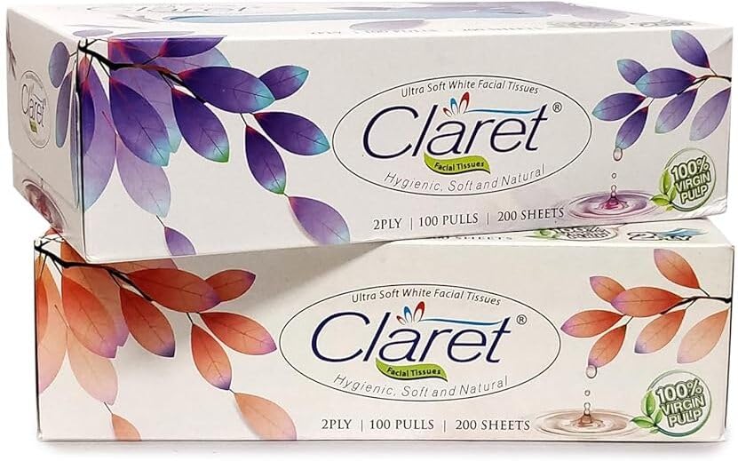 100 Pull Brown CL FT Pack 2 Dry Tissue - Super Soft Facial Tissue, Multipurpose for Personal Care, Bedside, Dressing Table, Office & Car Use 3