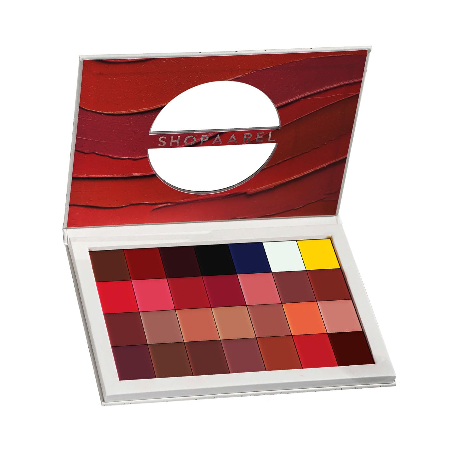 Shopaarel Mix it Pro Lip Palette With 28 Pigmented Shades Creamy Finish Lip Colors Lipstick Travel Friendly Lip Palette For Women-picture-24