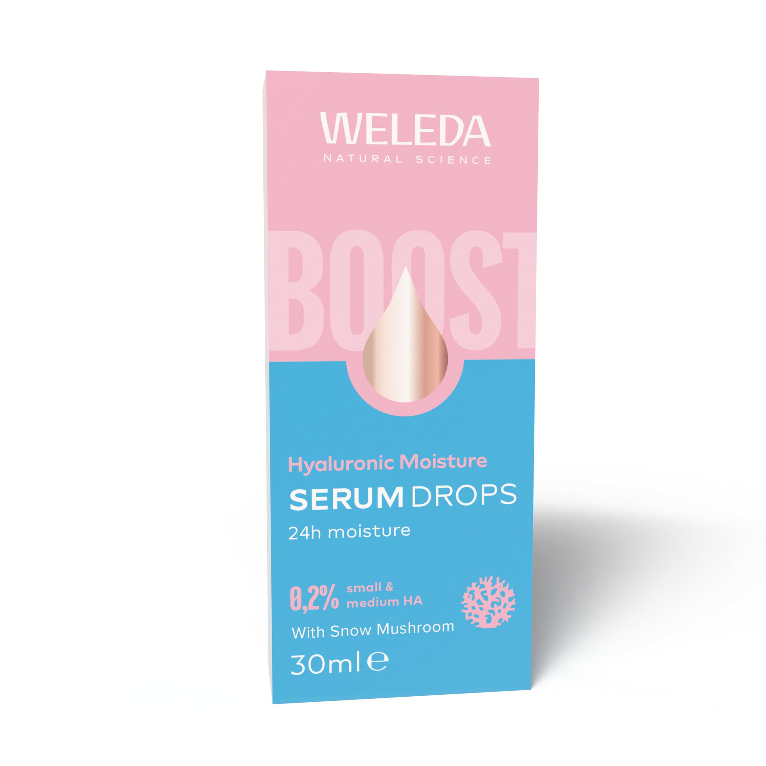 Weleda Hyaluronic Moisture Face Serum Drops with Snow Mushroom, Facial Serum for 24H Moisture, Deep Hydration - Image 3