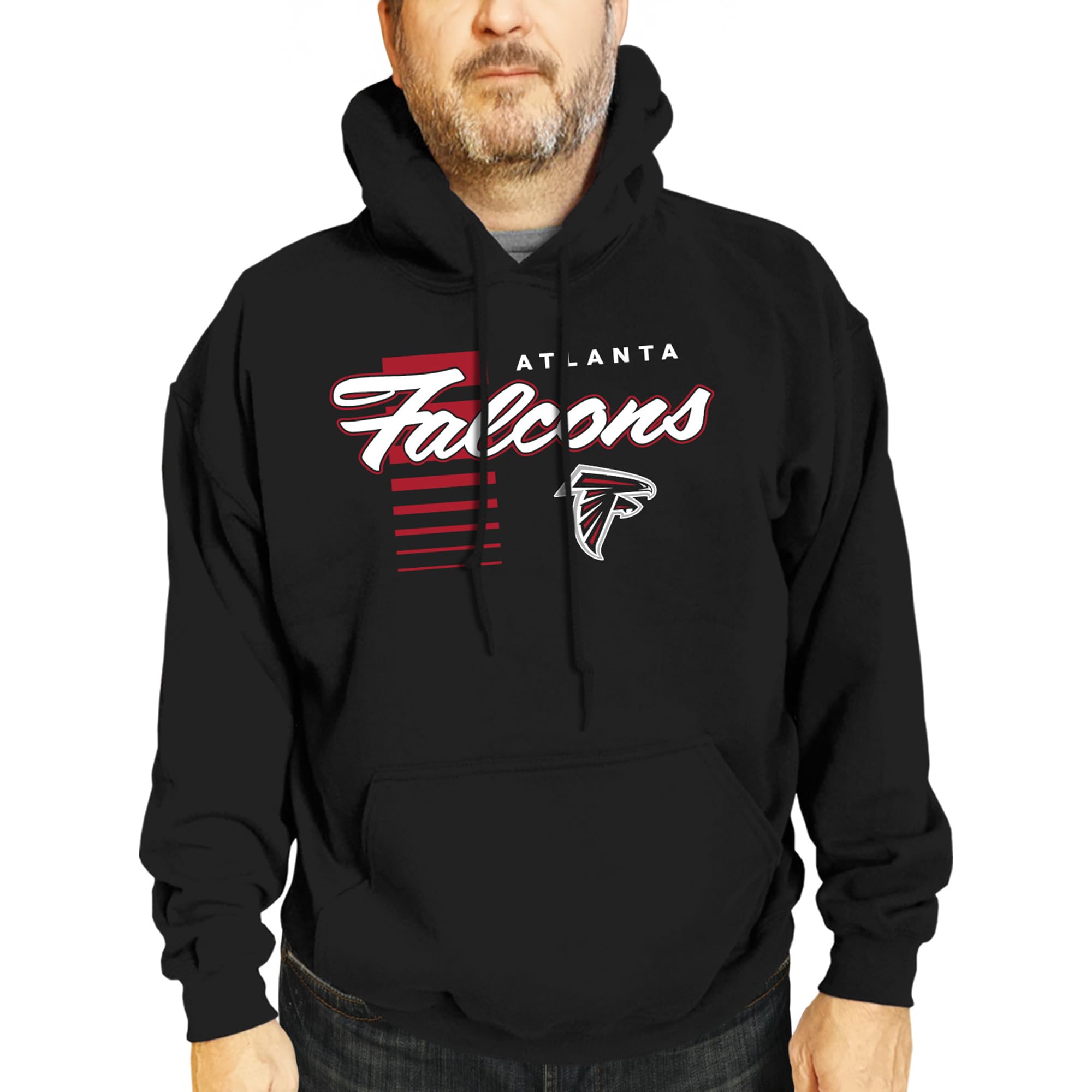 Team Fan Apparel NFL Adult Unisex Retro Script Ultra Soft Fleece Hooded Sweatshirt, Officially Licensed Football Performance