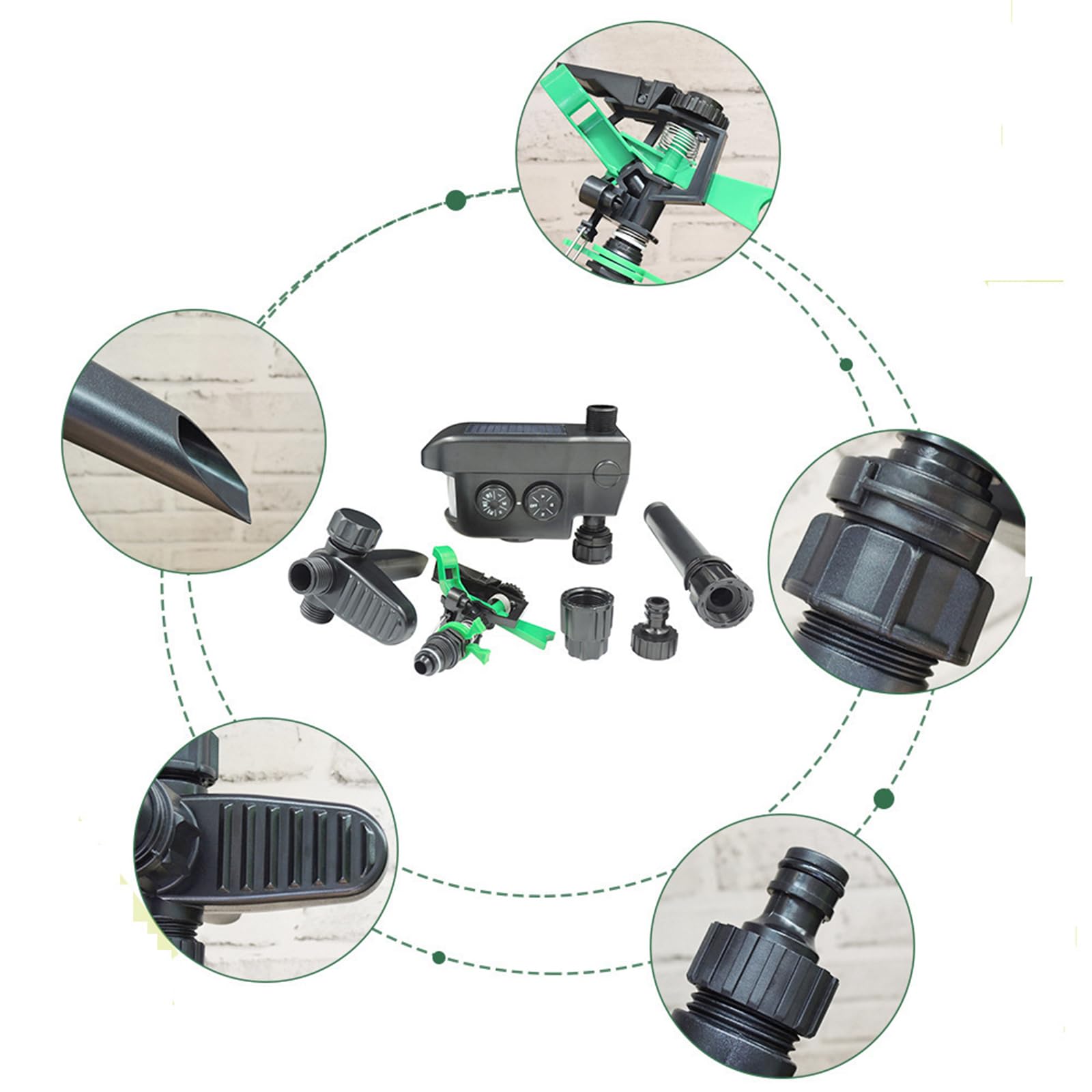 Irrigatore da giardino ad energia solare: timer programmabile, design resistente alle intemperie e facile installazione per irrigazione da giardino all'aperto