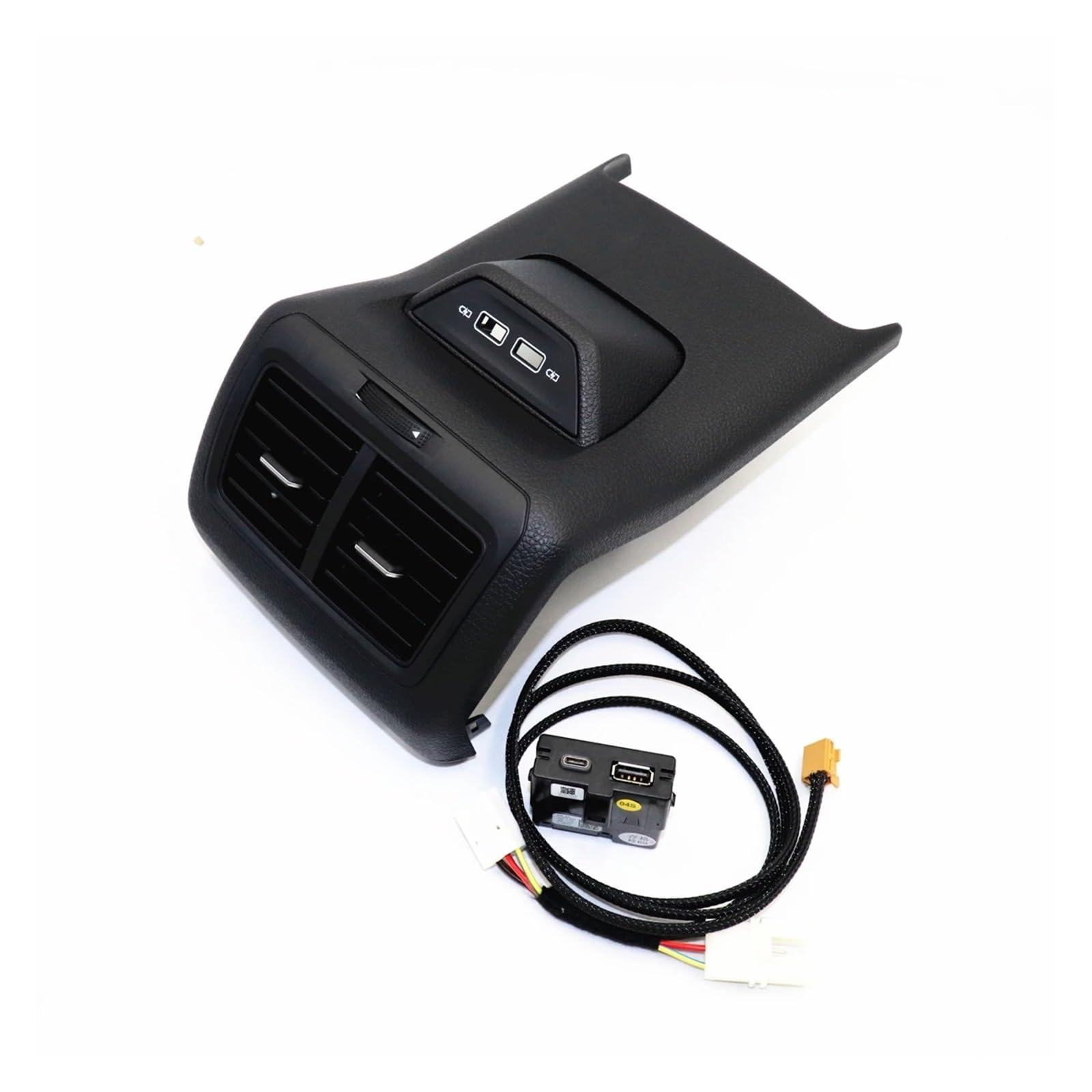 Aptkcmcnvg 1 Set For No.2 Rear Air Outlet Vent Trim Frame Assembly Center Armrest With Usb For Golf 7 Mk7 2013-2019 5Gg 864 298B 82V Refit Car Air Conditioning Vent(1 Set For No.2)
