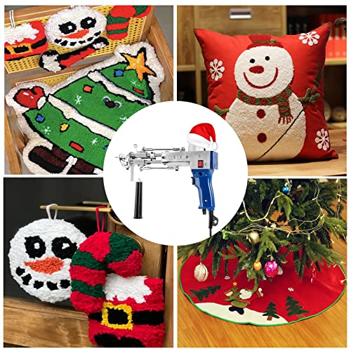 Cut Pile Rug Tufting Gun, Electric Carpet Weaving Flocking Machine Handheld Knitting Rug Gun Machine Starter Kit 100V-240V 7-19Mm #TOP7