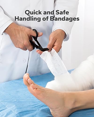 Miniatura 3 de Komoko Tijeras de trauma (2 paquetesnegras), tijeras de enfermería, accesorios de enfermería para el trabajo, esenciales para la escuela de