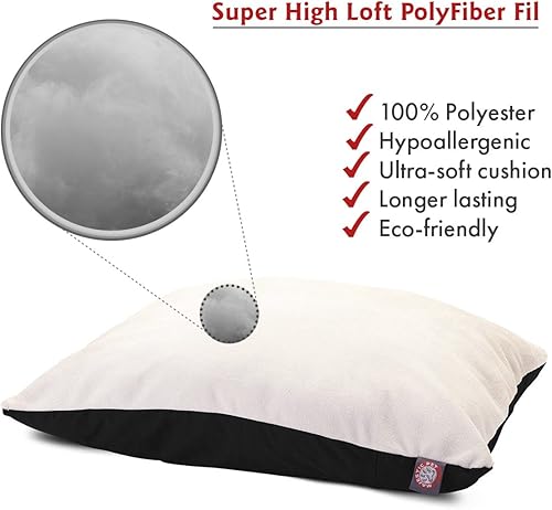 Miniatura 3 de 30 x 40 rectángulo negro Pet perro cama con cubierta lavable extraíble por Majestic Pet Productos Pequeño A mediano, Negro Negro