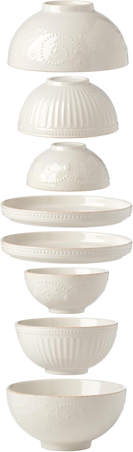 Lenox 894103 French Perle 8Pc Luna Nesting Dinnerware Set