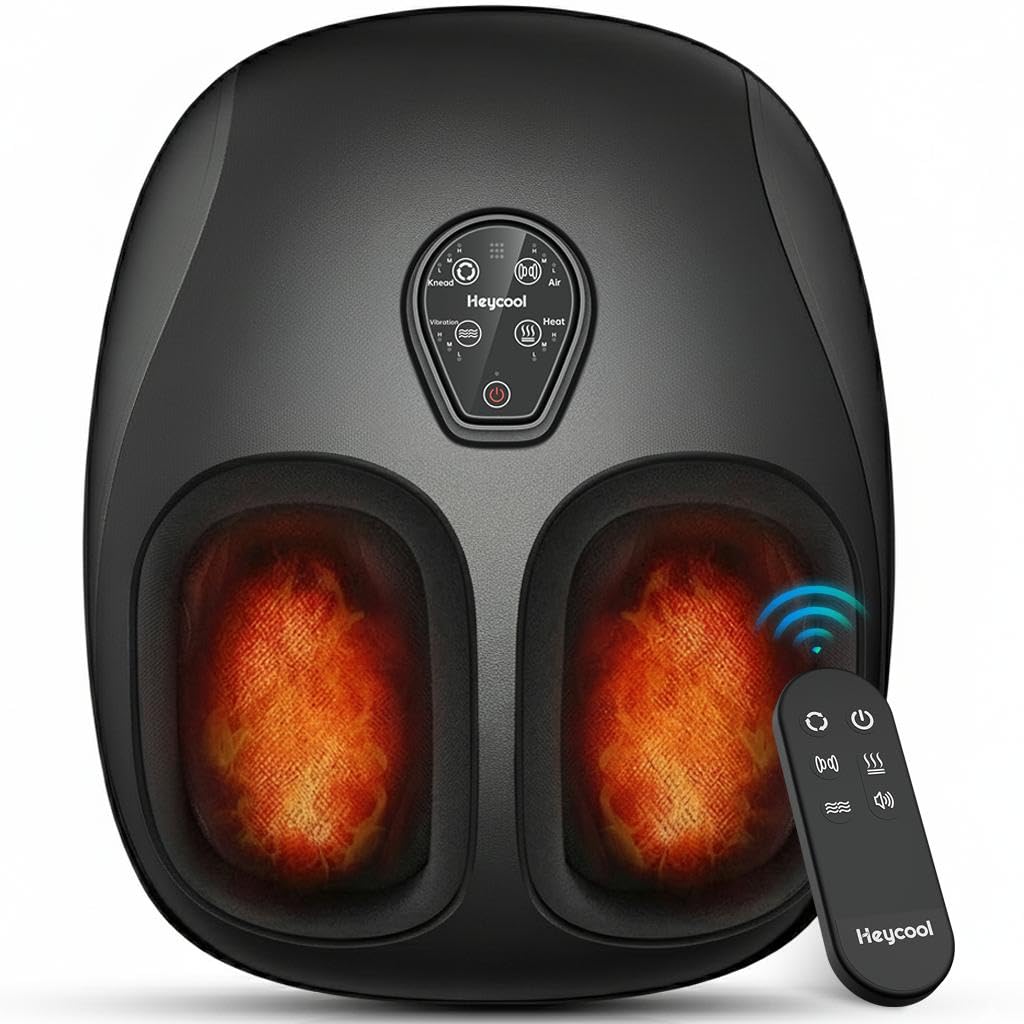 2026 Upgraded Shiatsu Foot Massager with Heat and Compression FSA Eligible HSA Store Eligible Remote Control Foot Massager