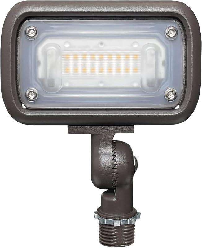 15W LED Floodlight, Outdoor Security Fixture, Waterproof, 1500 Lumens, 50W MH Equivalent, 5000K Daylight White, 120-277V, Compact Size, UL-Listed