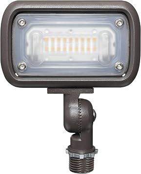 GKOLED 15W Outdoor LED Flood Security Lights, Waterproof Landscape Lighting, 50W PSMH Equivalent, 1500 Lumens, 4000K Cool White, 1/2" Adjustable Knuckle, Compact Size, UL-Listed