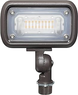 GKOLED 15W Outdoor LED Flood Security Lights, Waterproof Landscape Lighting, 50W PSMH Equivalent, 1370 Lumens, 3000K Warm White, 120-277V, 1/2" Knuckle Mount, UL-Listed