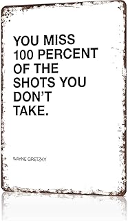 Funny Metal Tin Signs Wayne Gretzky quote Poster Wall Art for Dorm Home Garage Office Decor 8X12inch