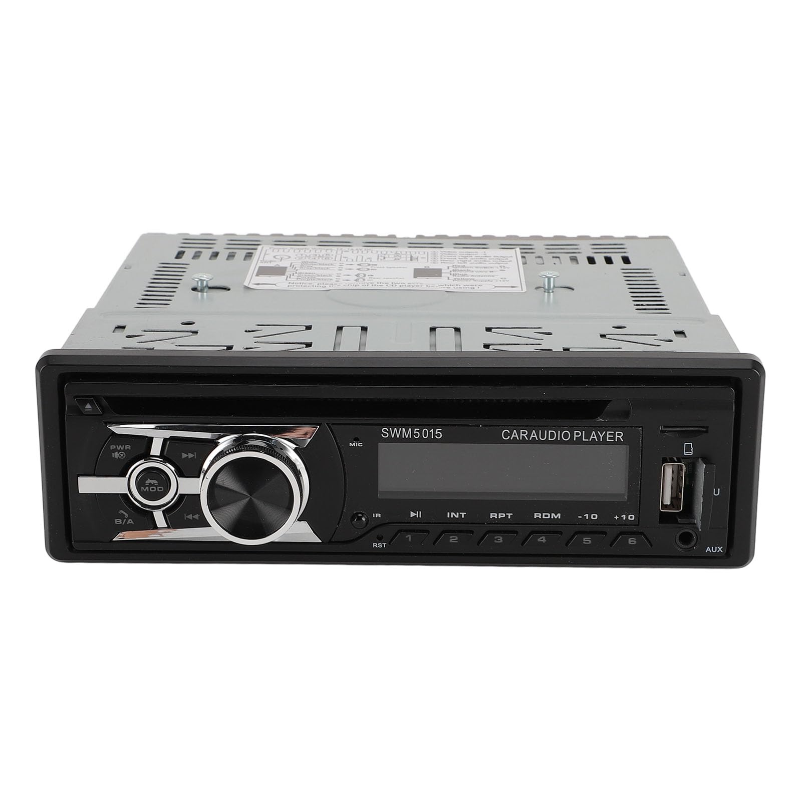 Bluetooth-CD-Autoradio mit USB-Anschluss, UKW-Radio, MP3-Player, Unterstützt CD-DVD-AUX-TF-Eingang, Single-Din-Autoradio, mit Fernbedienung