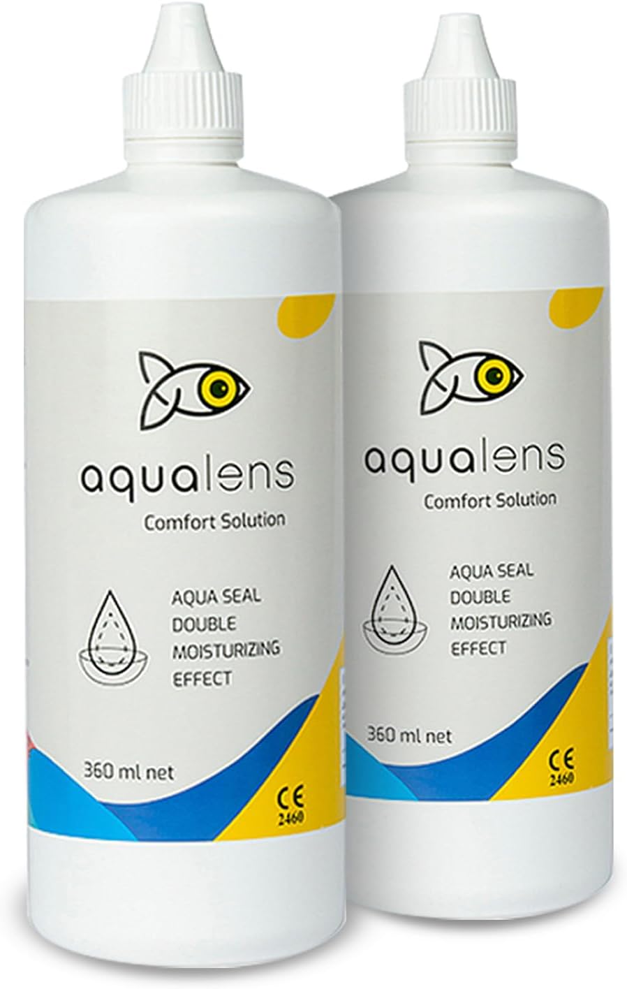 Aqualens Comfort Contact Lens Solution - Multipurpose - Value Pack of 2 (360ml each) + (Lens case Free)
