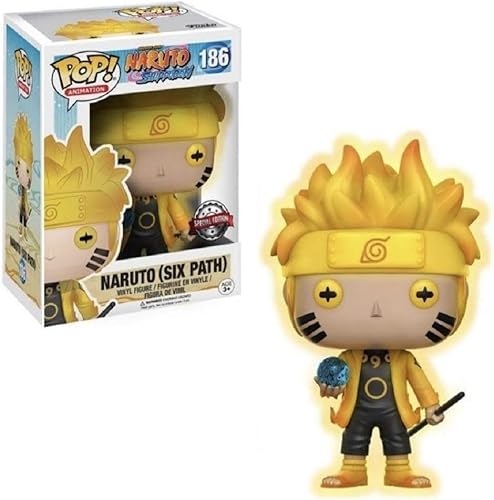 Funko 12999 Pop! Animación: Naruto puden - Naruto (Six Path) (Edición especial brillando en la oscuridad) #186