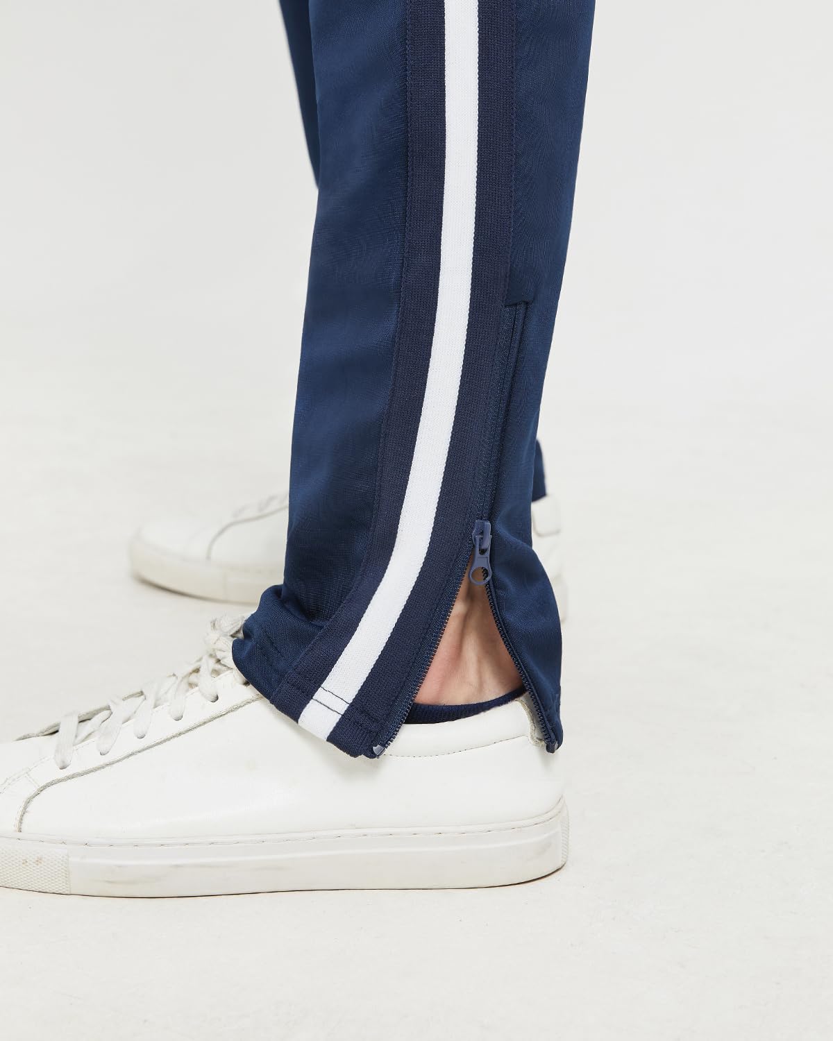 Zylioo Pantalones deportivos altos para hombre, ligeros, atléticos, con bolsillos y puños con cremallera