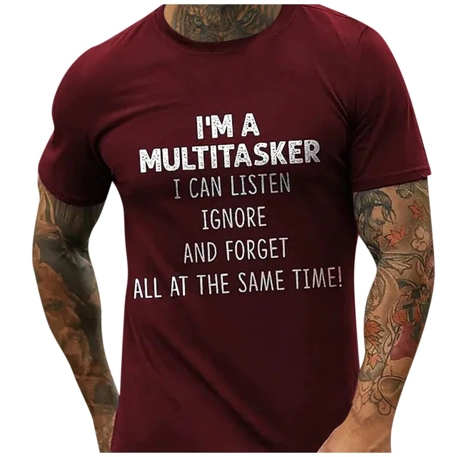 GenericMens T Shirt Crew Neck Pattern Letter Print Raglan Sleeves Summer T Shirts Short Sleeve Papa Tops Vintage Graphic Tees Shirts for Men Adult Loose T Shirt Printing