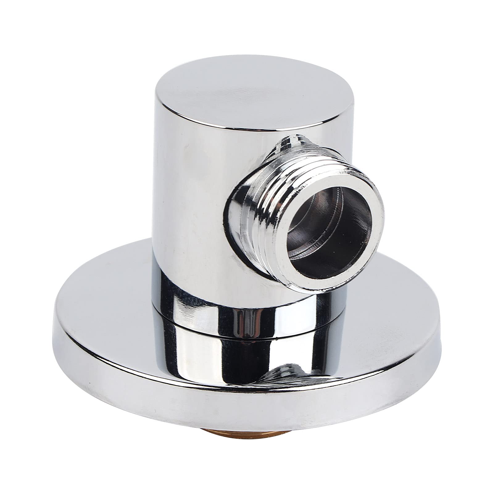 Hapivida Silverl G1/2In Shower Hose Connector, Wall Supply Elbow Household Brass Wall-Mounted Water Outlet For Handheld Shower