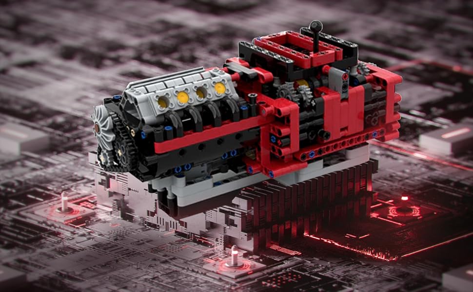 Amazon.com: Fundiyengdi V8 Engine with Gearbox Building