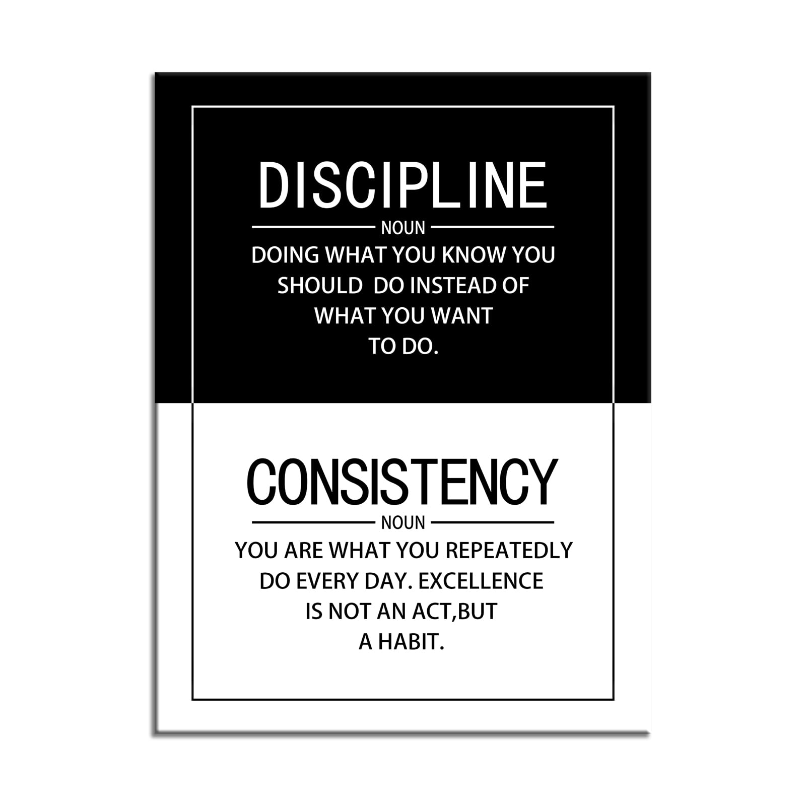 Coerency Discipline Noun Citazione motivazionale da parete per ufficio, poster motivazionale con ispirazione, poster positivo ispiratore, stampe su tela da parete per soggiorno, decorazione per la