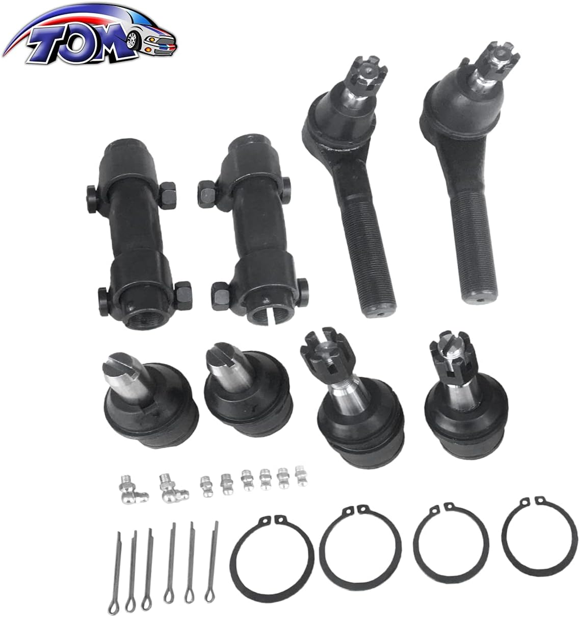 TOM - 10Pcs Front Suspension Kit For 1992-2004 for Ford E-150 E-150 Club Wagon E-150 Econoline 6C2Z3A130D 6C2Z3A131C 6C2Z3A131D