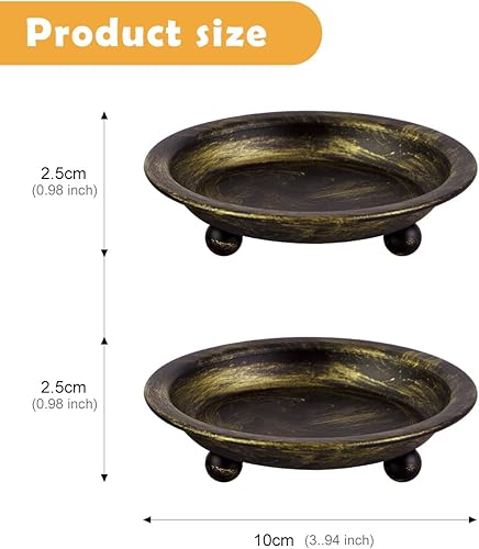 Miniatura 6 de Juego de 2 portavelas retro de hierro para velas de pilar, decoración de mesa, decoración del hogar, iglesia, fiesta de comedor de boda